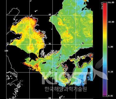 한국 근해의 엽록소 분포 의 사진