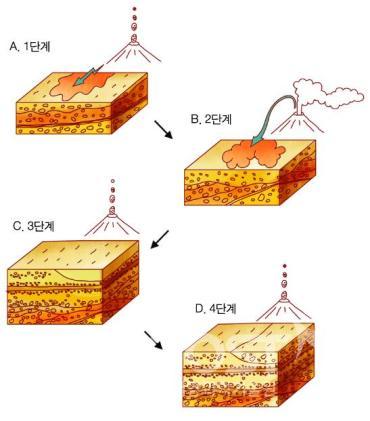 세종층의 형성 과정 모식도 의 사진