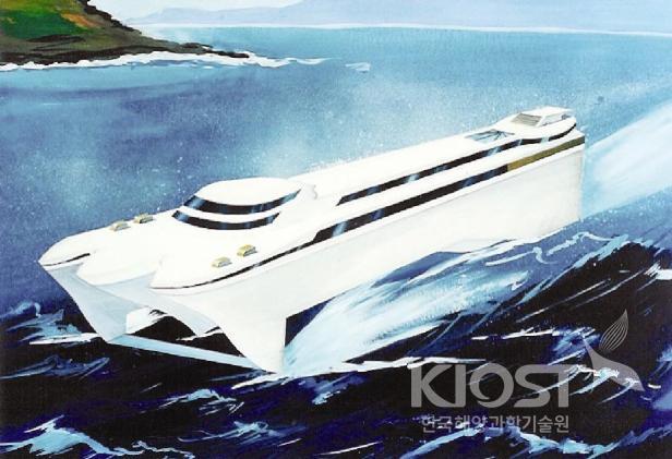 Catamaran with Hydrofoil and Stepped Hull 의 사진