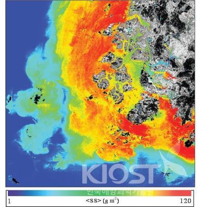 남해 연안 해수 내부유물질 농도 추정 및 연안류 흐름에 의한 부유물질 이동과 확산 감시 의 사진