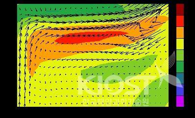 Temperature and velocity anomaly at the sea surface. It is s 의 사진