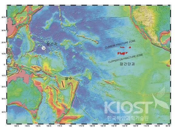 Location map of deep sea mineral resources study 의 사진