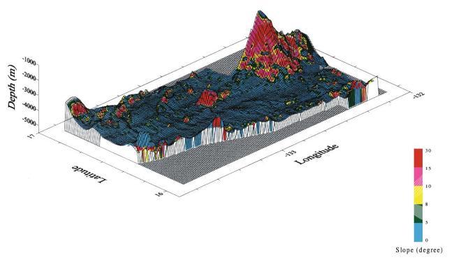 해저지형도와 천부지층구조 의 사진