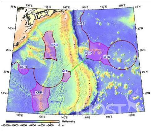 일본의 대륙붕 연장 신청 해역 의 사진