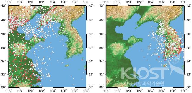 중국 지진관측망과 한국 지진관측망을 이용한 황해 지진 발생 연구 의 사진