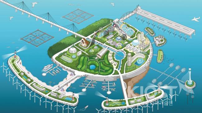 친환경 인공섬 개발 개념 의 사진