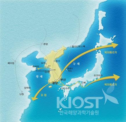 동북아 물류중심국가 최첨단 항만 개발, 초고속선등 의 사진