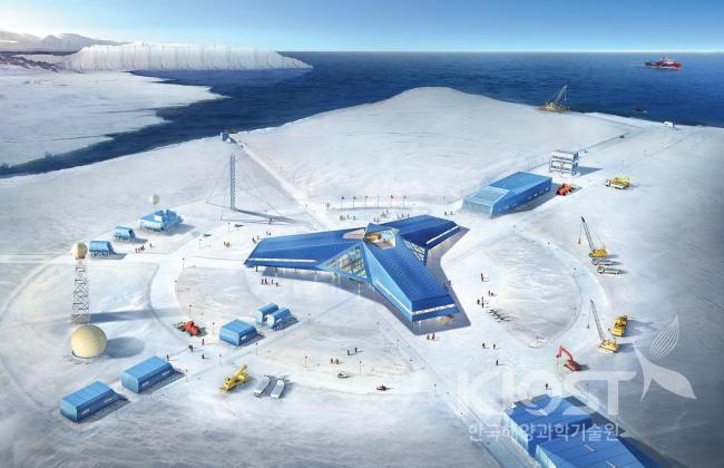 남극 제2기지인 장보과학기지 조감도 의 사진