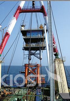 가거초 해양과학기지 건설 과정 의 사진