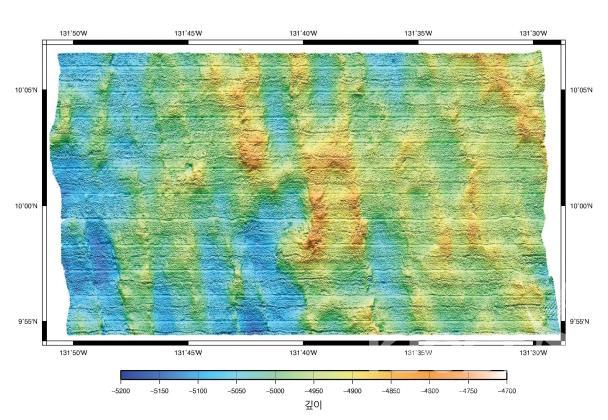 대표구역 정밀 해저치형(수평해상도5m) 의 사진