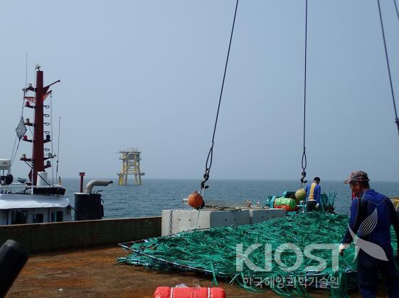 서남해 해상풍력 단지해역에서의 인조해조장 설치 의 사진