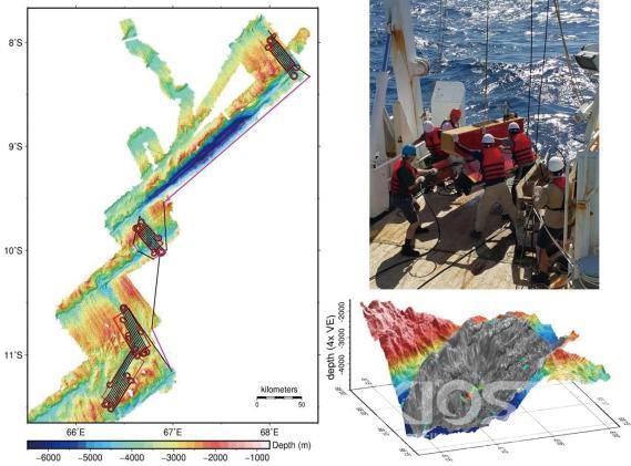 2017년도 인도양 해저열수광상 탐사해역과 심해예인 측면주사 음향탐사시스템 운영 및 결과도면 의 사진
