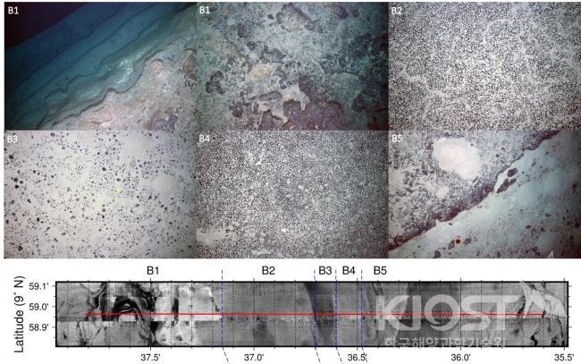 광구 내 후방산란강도와 심해저 영상시스템 의 사진